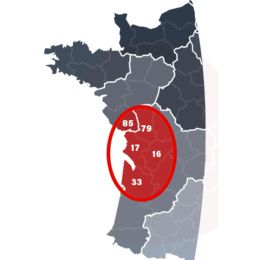 Carte de France Rayon d'action