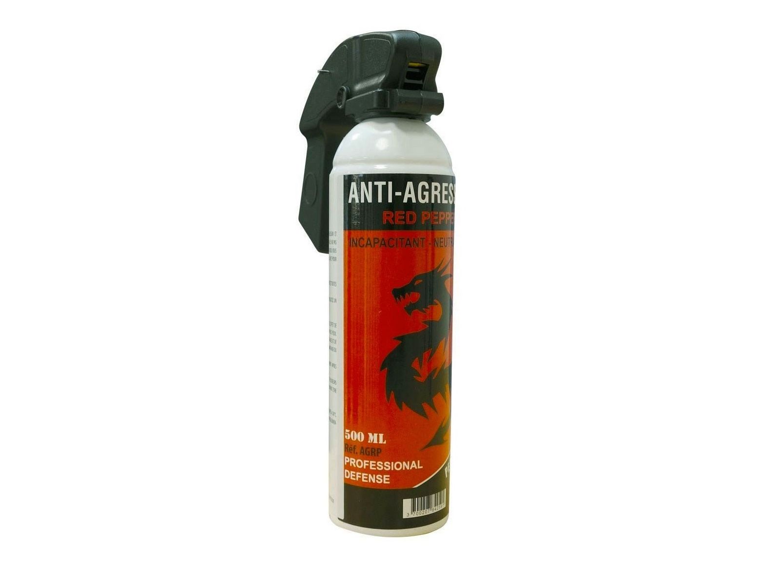 Aérosol anti-agression Red Pepper 500ml - Equ aerosols et batons -  Equipement force de l'ordre, militaire et sécurité