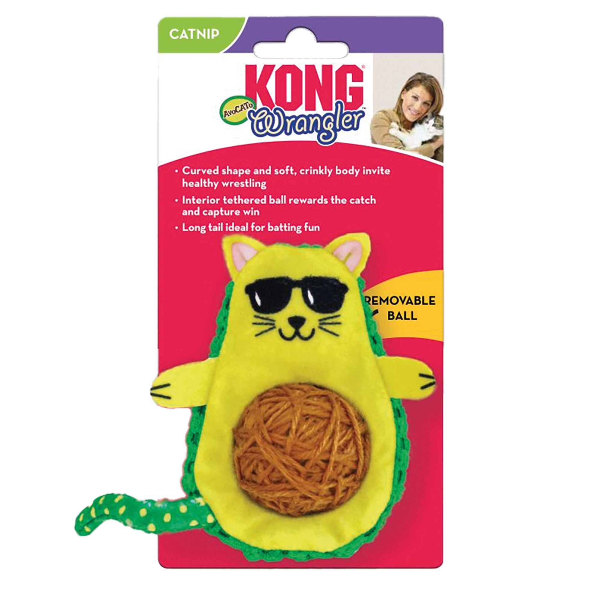 Distributeur de friandises Kong en caoutchouc pour chats